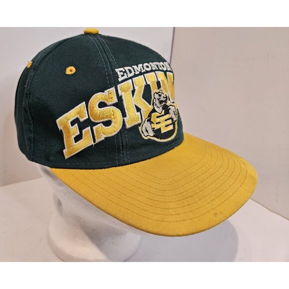 VTG 90s Edmonton Eskimos Starter Hat Fabric Adjustable Strap Polar Bear Rare - Picture 7 of 11